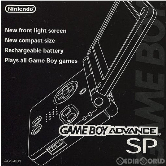 [GBA](本体)ゲームボーイアドバンスSP GAMEBOY ADVANCE SP オニキスブラック(AGS-S-ZKA)