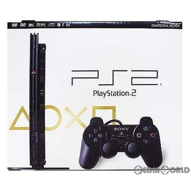 [PS2](本体)プレイステーション2 PlayStation2 チャコール･ブラック(SCPH-75000CB)