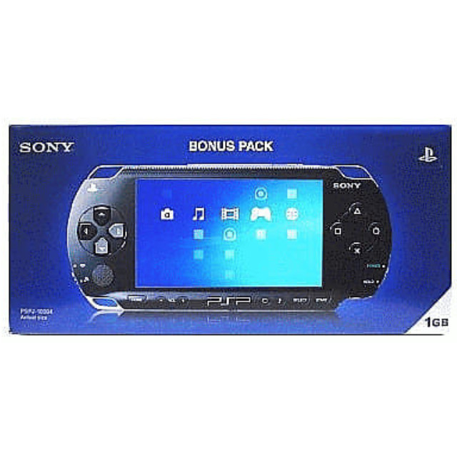 [PSP](本体)プレイステーション・ポータブル 〜1GB「メモリースティック PRO デュオ」/アクセサリー同梱〜 ブラック(PSP-1000) (PSPJ-10004)