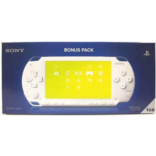 [PSP](本体)プレイステーション・ポータブル 〜1GB「メモリースティック PRO デュオ」/アクセサリー同梱〜 セラミック・ホワイト(PSP-1000CW) (PSPJ-10005)