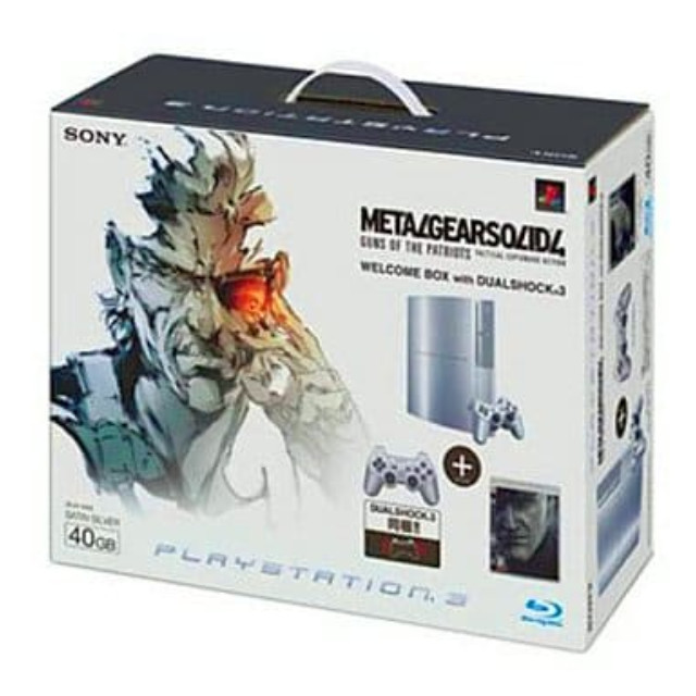 [PS3](本体)プレイステーション3 PLAYSTATION3 METAL GEAR SOLID 4(メタルギアソリッド4) GUNS OF THE PATRIOTS WELCOME BOX with DUALSHOCK3 HDD40GB サテン・シルバー(CECHH00SS)同梱版(CEJH-10002)