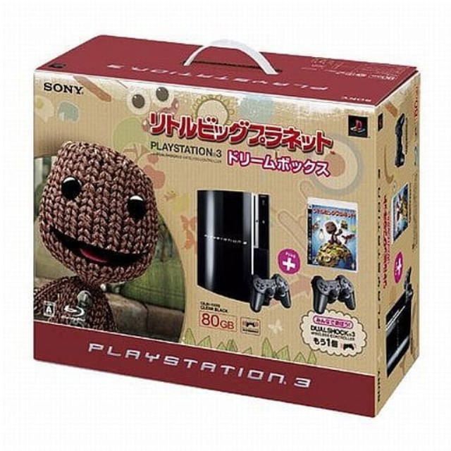 [PS3](本体)プレイステーション3 PLAYSTATION3 リトルビッグプラネット ドリームボックス HDD80GB クリアブラック(CECHL00)同梱版(CEJH-10003)