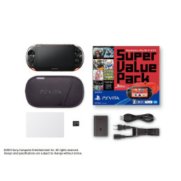 [PSV]PlayStation Vita Super Value Pack Wi-Fiモデル レッド/ブラック(PCHJ-10018)