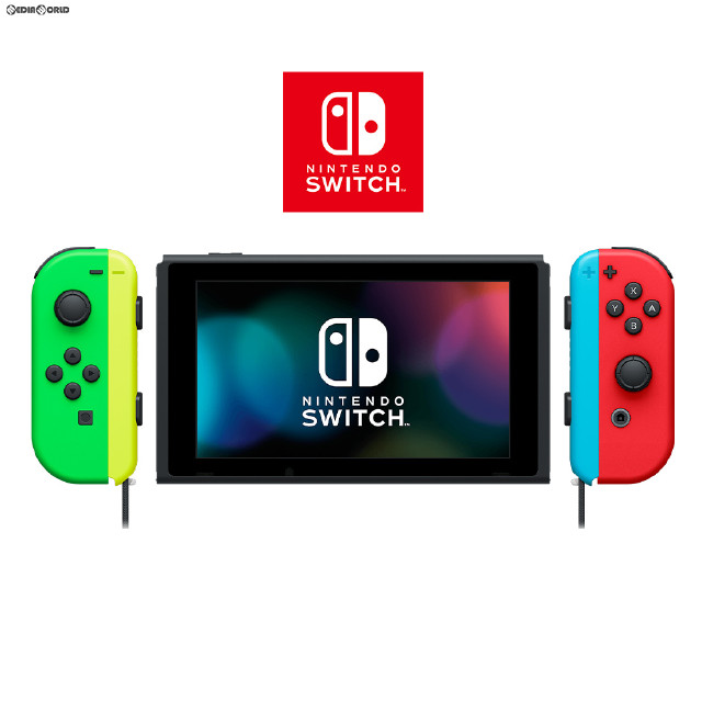 [Switch](本体)マイニンテンドーストア限定 Nintendo Switch(ニンテンドースイッチ) カスタマイズ Joy-Con(L) ネオングリーン/(R) レッド Joy-Conストラップ ネオンイエロー/ネオンブルー(HAD-S-KAYAA)