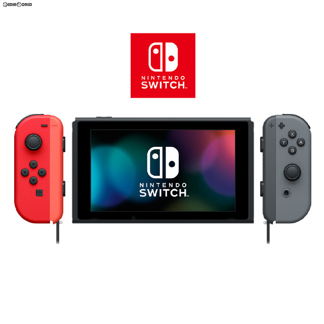 [Switch](本体)マイニンテンドーストア限定 Nintendo Switch(ニンテンドースイッチ) カスタマイズ Joy-Con(L) レッド/(R) グレー Joy-Conストラップ ネオンレッド/ブラック(HAD-S-KAYAA)