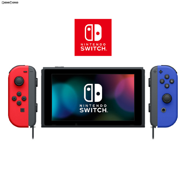 [Switch](本体)マイニンテンドーストア限定 Nintendo Switch(ニンテンドースイッチ) カスタマイズ Joy-Con(L) レッド/(R) ブルー Joy-Conストラップ ブラック(HAD-S-KAYAA)