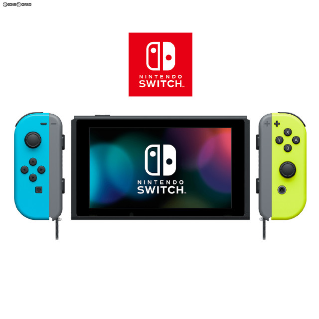 [Switch](本体)マイニンテンドーストア限定 Nintendo Switch(ニンテンドースイッチ) カスタマイズ Joy-Con(L) ネオンブルー/(R) ネオンイエロー Joy-Conストラップ グレー(HAD-S-KAYAA)