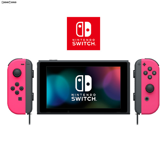 [Switch](本体)マイニンテンドーストア限定 Nintendo Switch(有機ELモデル) Joy-Con(L) ネオンピンク/(R) ネオンピンク Joy-Conストラップ ブラック/ブラック(HEG-S-KAYAA)