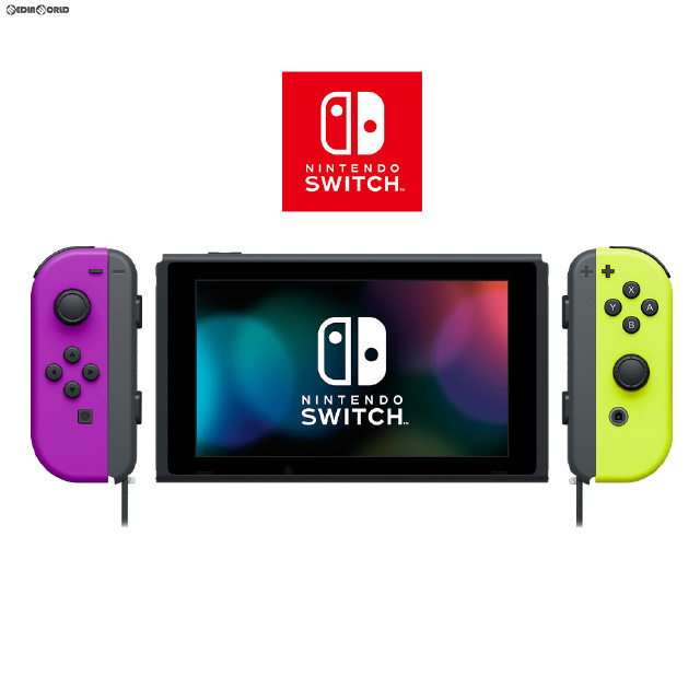 [Switch](本体)マイニンテンドーストア限定 Nintendo Switch(ニンテンドースイッチ) カスタマイズ Joy-Con(L) ネオンパープル/(R) ネオンイエロー Joy-Conストラップ ブラック/ブラック(HAD-S-KAYAA)