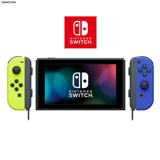 [買取][Switch](本体)マイニンテンドーストア限定 Nintendo Switch(有機ELモデル)(ニンテンドースイッチ 有機ELモデル) カスタマイズ Joy-Con(L) ネオンイエロー/(R) ブルー Joy-Conストラップ ブラック(HEG-S-KAYAA)