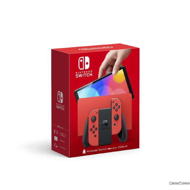 [Switch](本体)(未使用)Nintendo Switch(有機ELモデル) ニンテンドースイッチ マリオレッド(HEG-S-RAAAA)