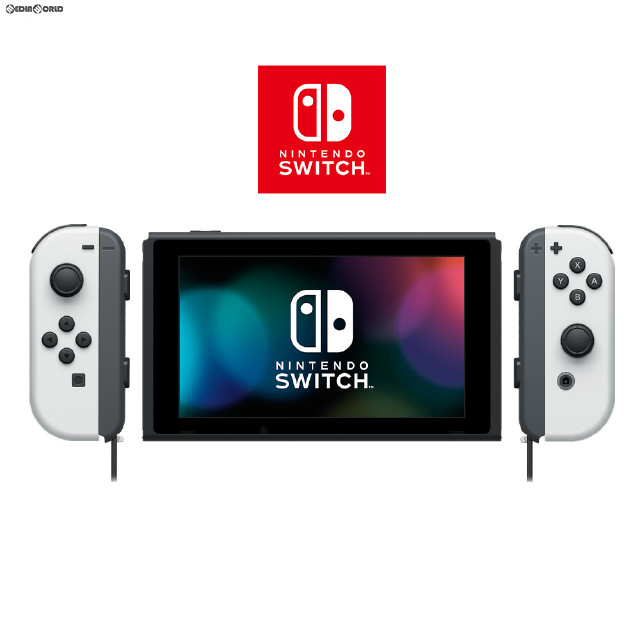 [Switch](本体)(未使用)マイニンテンドーストア限定 Nintendo Switch(有機ELモデル)(ニンテンドースイッチ) カスタマイズ Joy-Con(L)/(R) ホワイト Joy-Conストラップ ブラック(HEO-S-KAXAA)