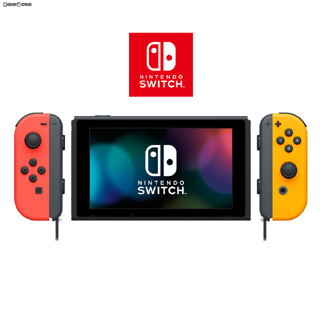 [Switch](本体)マイニンテンドーストア限定 (新型)Nintendo Switch(ニンテンドースイッチ) カスタマイズ Joy-Con(L) ネオンレッド/ (R) ネオンオレンジ Joy-Conストラップ ブラック(HAD-S-KAYAA)