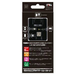 [OPT]3DS・DSiLL・Dsi・PSP・スマートフォン用どれでも充電バッテリー&カードリーダー　ブラック　デイテルジャパン