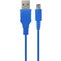 [OPT]3DS・3DSLL用USB充電ロングケーブル3m　ブルー　サイバーガジェット