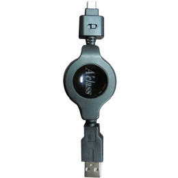 [OPT]Vita(PCH-2000)専用巻取り式USB充電&データ切替ケーブル(1.2m)　アクラス