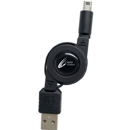 [OPT]CYBER・USB巻き取り充電ケーブル (3DS/3DS LL用)　ブラック　サイバーガジェット(CY-3DSUSMC-BK)