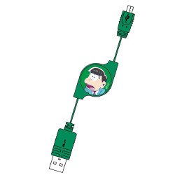 [OPT]おそ松さん マイクロUSB巻き取りケーブル(PS Vita/PS4用) グリーン(チョロ松) サイバーガジェット(OSG02-3)