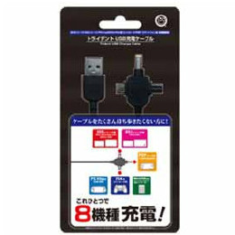 [PS4]トライデントUSB充電ケーブル(3DSシリーズ/DSｉシリーズ/PSVita2000/PS4コントローラ/PSP/スマートフォン/各機種用) コロンバスサークル(CC-MLTUC-BK)