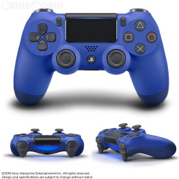 【PS4コントローラー純正】DUALSHOCK4ウェイブ・ブルー★整備品★