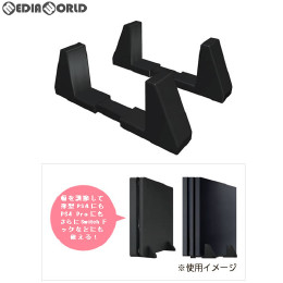 [PS4]CYBER・アジャスタブル縦置きスタンド(PS4/SWITCH用) ブラック サイバーガジェット(CY-P4AJTST-BK)