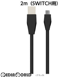 [Switch]CYBER・USB充電フラットケーブル 2m(SWITCH用)(スイッチ用) ブラック サイバーガジェット(CY-NSUSFC2-BK)