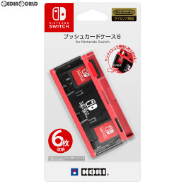 [Switch]プッシュカードケース6 for Nintendo Switch(ニンテンドースイッチ) ネオンレッド HORI(NSW-128)