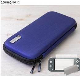 [Switch]Switch Lite用(スイッチライト用) スターティングセット・スリムセミハードケース ヘアラインネイビー カンパーニュ(CP-3SSLC4/HN)