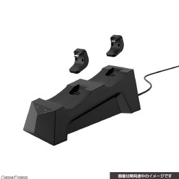 [PS5]CYBER・置くだけで充電できるコントローラースタンド ダブル(PS5用) ブラック サイバーガジェット(CY-P5OCCSW-BK)
