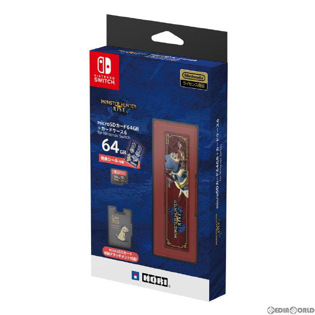 [Switch]モンスターハンターライズ マイクロSDカード+カードケース6 for Nintendo Switch(ニンテンドースイッチ) 64GB 任天堂ライセンス商品 HORI(AD19-001)