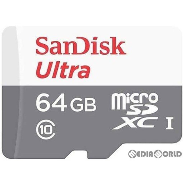 [Switch]microSDXCカード(マイクロSDXCカード) ウルトラ 64GB UHS-I Class10 sandisk(SDSQUNR-064G-GN3MN)