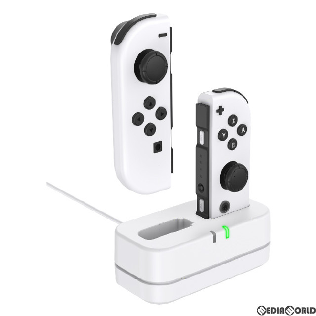 [Switch]CYBER・コントローラー充電スタンド(SWITCH Joy-Con用/スイッチ ジョイコン用) ホワイト サイバーガジェット(CY-NSJCCS-WH)