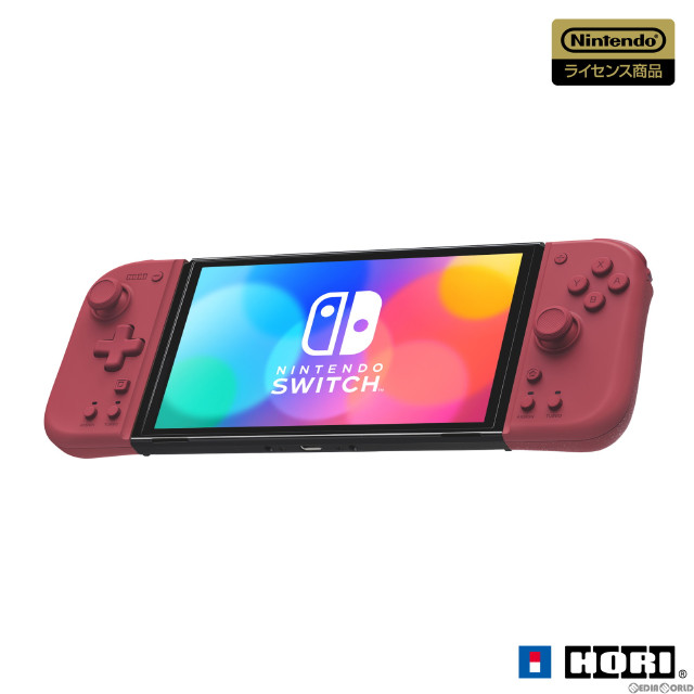 [Switch]グリップコントローラー FIT for Nintendo Switch(フィット for ニンテンドースイッチ) アプリコットレッド 任天堂ライセンス商品 HORI(NSW-398)