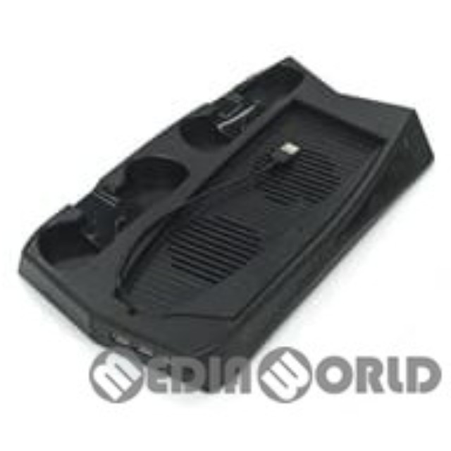 [PS5]CHARGING STAND WITH COOLING FAN FOR P5 DE/UHD(チャージングスタンド ウィズ クーリングファン フォー P5 DE/UHD) PS5用縦置きスタンド ホワイト KjH(KJH-P5-010)