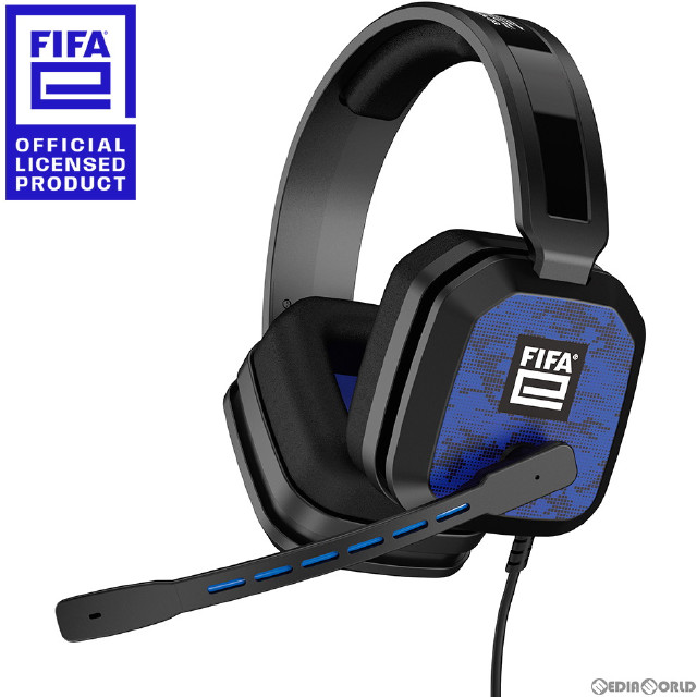 [PS5]FIFAe ゲーミングヘッドセット ブラック FIFAe公式ライセンス商品 サイバーガジェット(FIFAE-GMHS-BK)