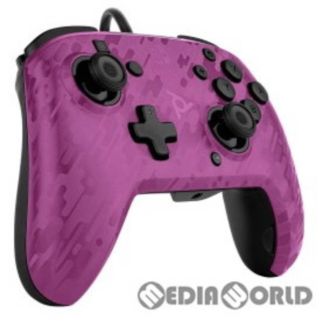 [Switch]Gaming Faceoff Deluxe + audio Wired Controller Purple Camo ニンテンドー スイッチ 有線コントローラー