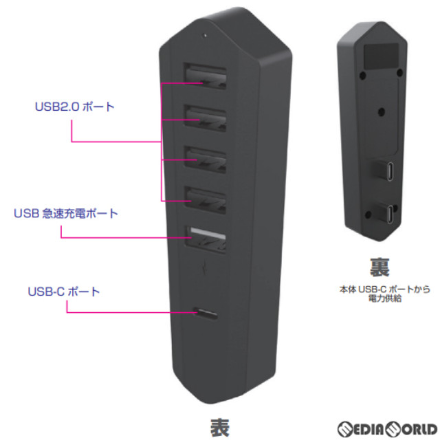 [PS5]新型PS5用 USB HUB アローン(ALG-P5N5PUHBK)