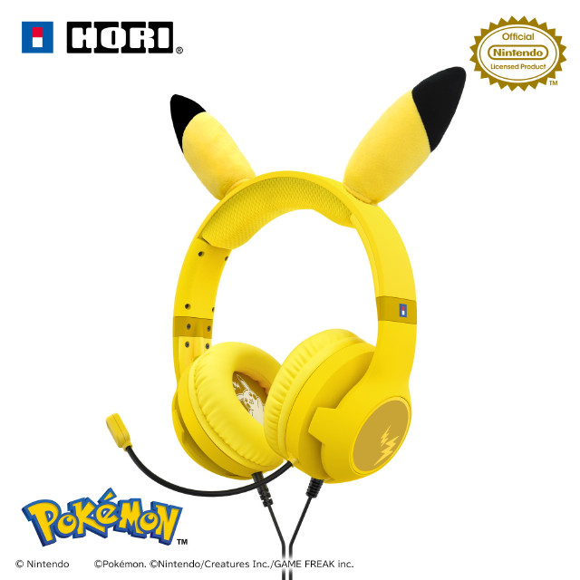 [Switch] なりきり ゲーミングヘッドセット スタンダード for Nintendo Switch(ニンテンドースイッチ) ピカチュウ 任天堂ライセンス商品 HORI(NSW-550)