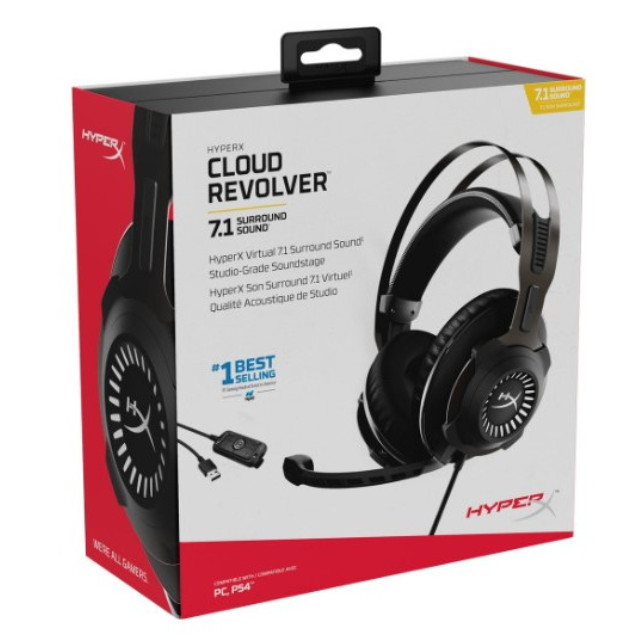 [PS4] HyperX Cloud Revolver + 7.1 ゲーミング ヘッドセット 有線タイプ HyperX(HHSR1-AH-GM/G)