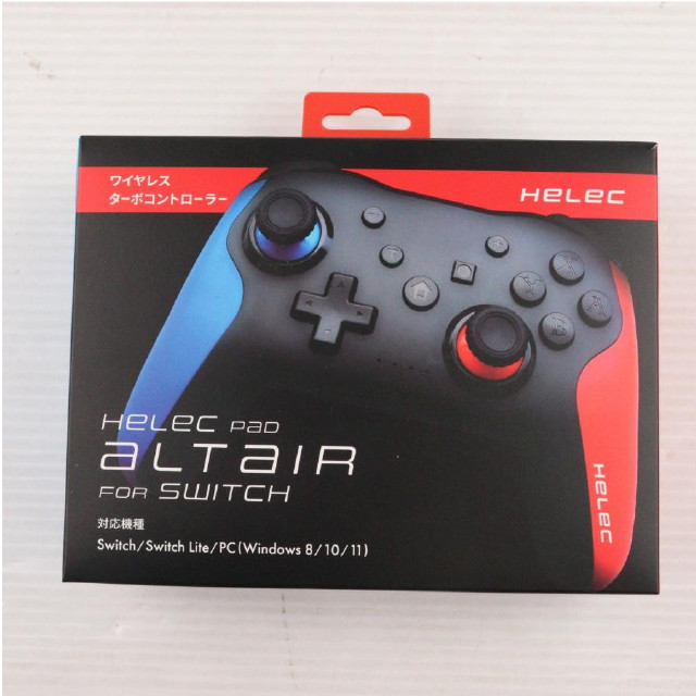 [Switch] ワイヤレスターボコントローラー HELEC PAD ALTAIR FOR SWITCH(へレックパッド アルタイル フォー スイッチ) HELEC(ヘレック)(HEL-103-22-REDBLUE)