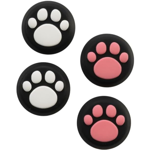 [Switch2] CYBER・アナログスティックカバー ねこにゃん(Switch2 Proコントローラー用/スイッチ2プロコントローラー用) 黒 サイバーガジェット(CY-S2PCASCN-BK)
