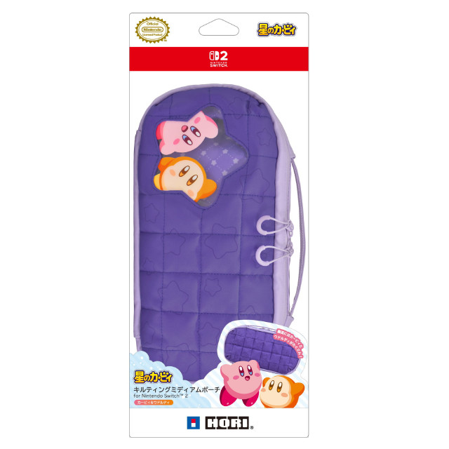 [Switch2] 星のカービィ キルティングミディアムポーチ for Nintendo Switch(ニンテンドースイッチ2) 2 カービィ&ワドルディ 任天堂ライセンス商品 HORI(NSX-046)