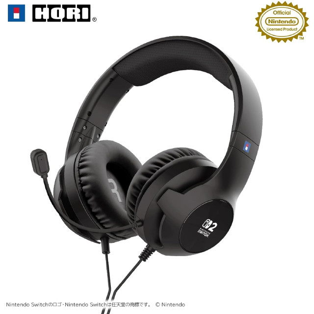 [Switch2] ホリゲーミングヘッドセット スタンダード for Nintendo Switch 2(ニンテンドースイッチ2) ブラック 任天堂ライセンス商品 HORI(NSX-145)