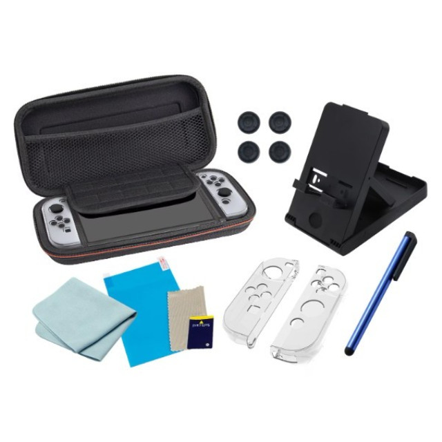 [Switch] Switch有機ELモデル用(スイッチ有機ELモデル用) アクセサリーキット7点セット Ver.1 ゲオ(GRFD-SWE_ACCK01-7S)
