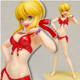 [FIG]BEACH QUEENS(ビーチクイーンズ) セイバー フェイト/エクストラVer. red edition 1/10 完成品 フィギュア ウェーブ(WAVE)