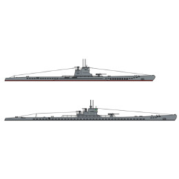 [PTM]30034 1/700 ドイツ潜水艦 Uボート7c/9c型 Uボートエース4艦セット ハセガワ