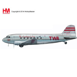 [PTM]HL1303 1/200 ダグラス DC-3 TWA リンドバーグ・ライン 完成品 ホビーマスター