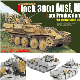 [PTM]SP-94 1/35 WW.II ドイツ軍 Sd.Kfz.140 38(t)対空戦車後期型 w/高射砲兵 プラモデル サイバーホビー