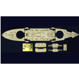 [PTM]QG48 1/350  日本海軍 戦艦 三笠 「日本海海戦」木製甲板パーツ ハセガワ