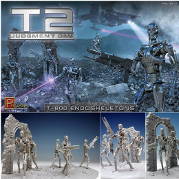 [PTM]PH9017 1/32 ターミネーター2 T-800 エンドスケルトン(5体セット) プラモデル ペガサスホビー